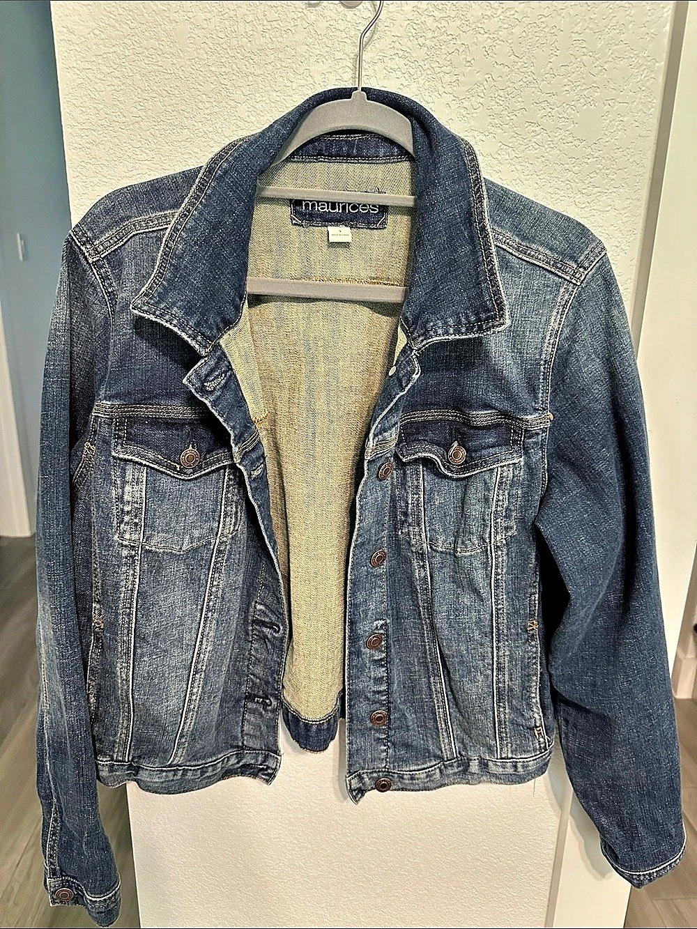 Maurices Denim Jean Jacket in Blue Size 1